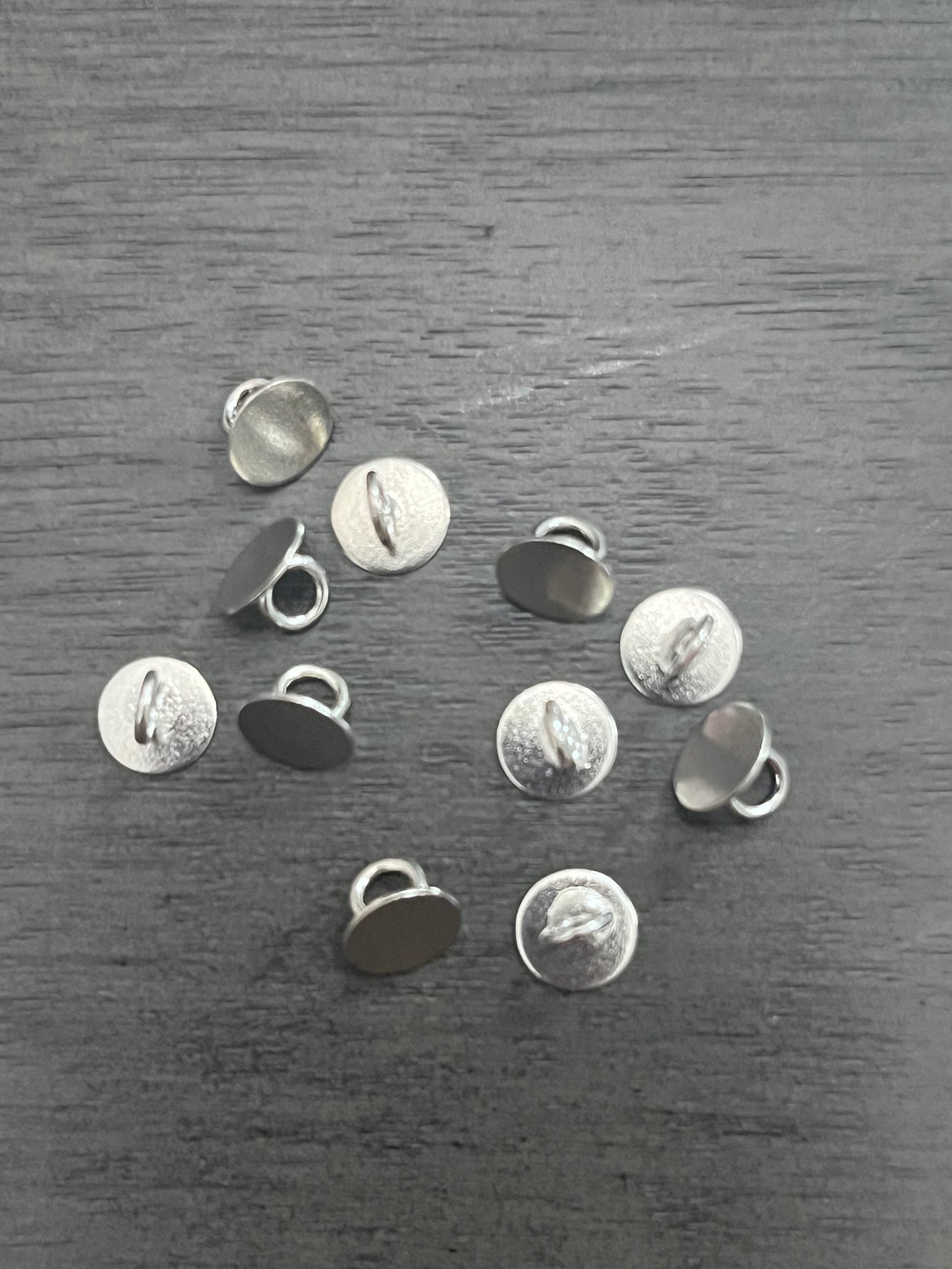 Metal Shanks 8 mm Silver - Quanity 100