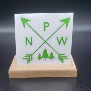 PNW Arrows with Trees Vinyl Decal