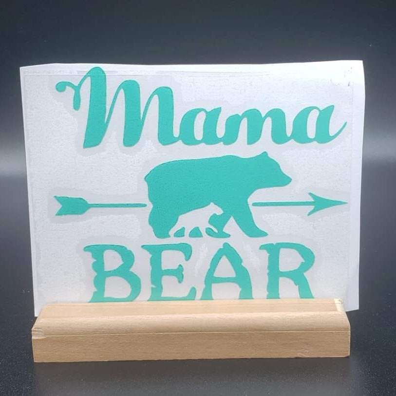 Maman ours et ourson vinyle autocollant