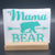 Maman ours et ourson vinyle autocollant
