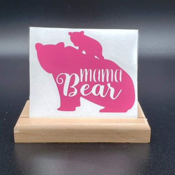 Mama Bear & cub Vinyl Decal