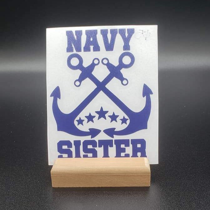 Navy Sister Vinyl Decal
