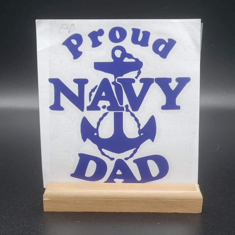 Proud Navy Dad Vinyl Decal